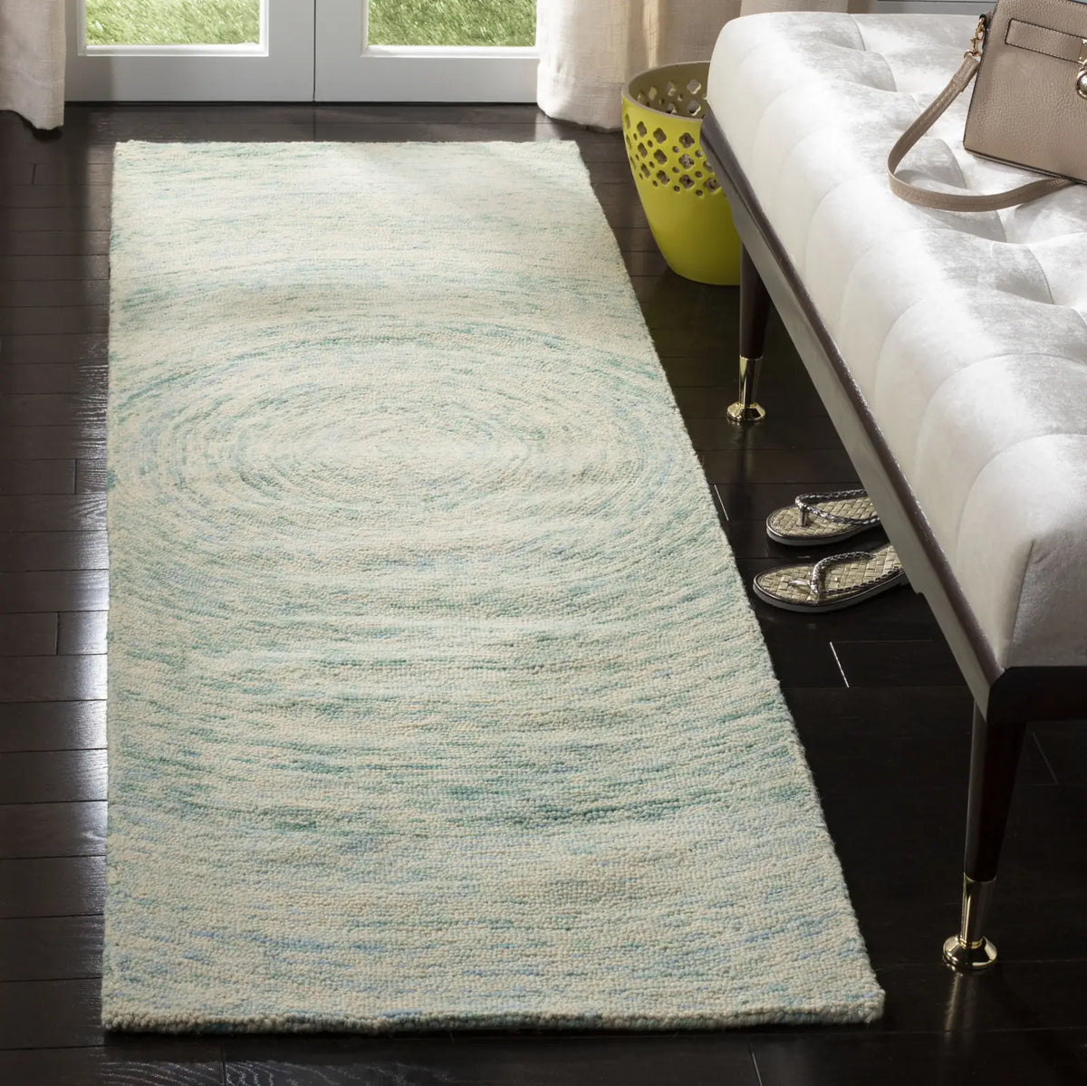 Safavieh Ikat 2'-3" x 12'-0" Rug in Ivory / Blue