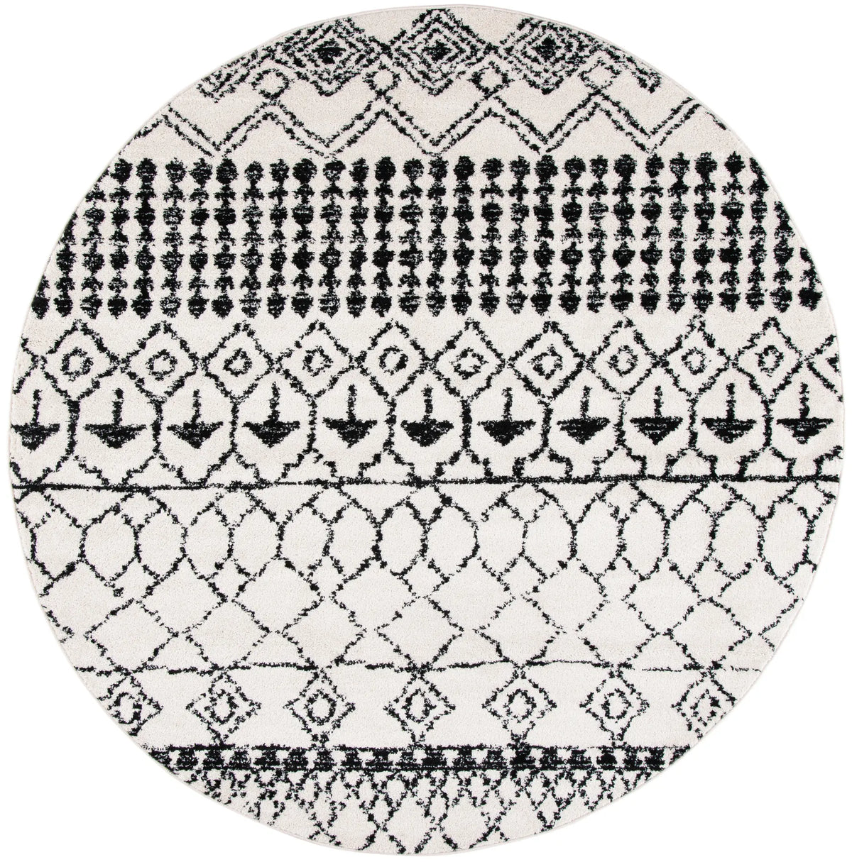 Safavieh Tulum 10'-0" x 10'-0" Rug in Ivory / Black
