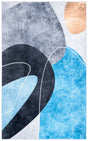 Safavieh Santa Monica 4'-0" x 6'-0" Rug in Dark Grey / Turquoise