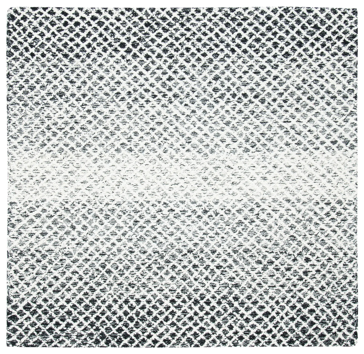 Safavieh Micro-Loop 5'-0" x 5'-0" Rug in Black / Ivory