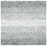 Safavieh Micro-Loop 5'-0" x 5'-0" Rug in Black / Ivory