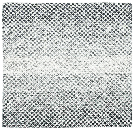 Safavieh Micro-Loop 5'-0" x 5'-0" Rug in Black / Ivory