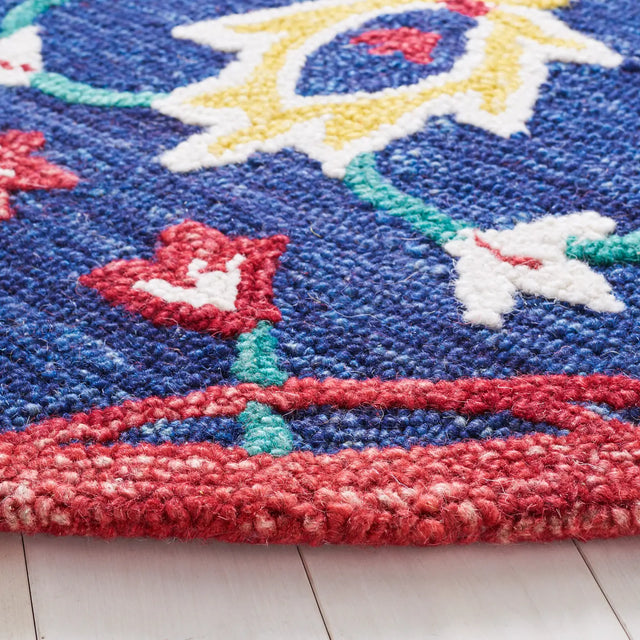 Safavieh Blossom 6'-0" x 6'-0" Rug in Navy / Red
