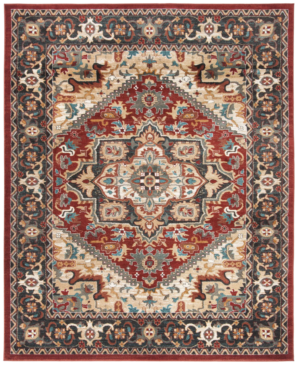 Safavieh Summit 10'-0" x 14'-0" Rug in Red / Dark Grey