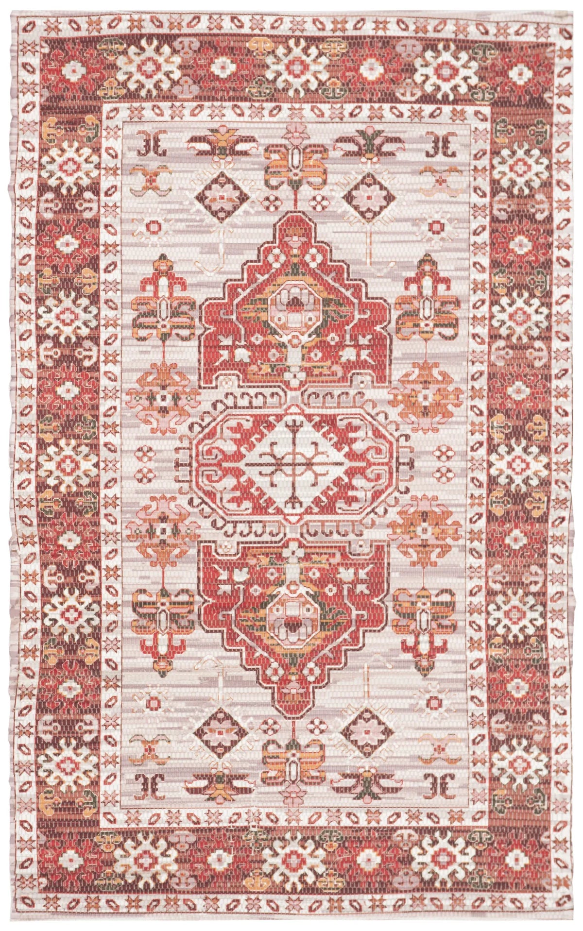 Safavieh Saffron 3'-0" x 5'-0" Rug in Terracotta / Ivory