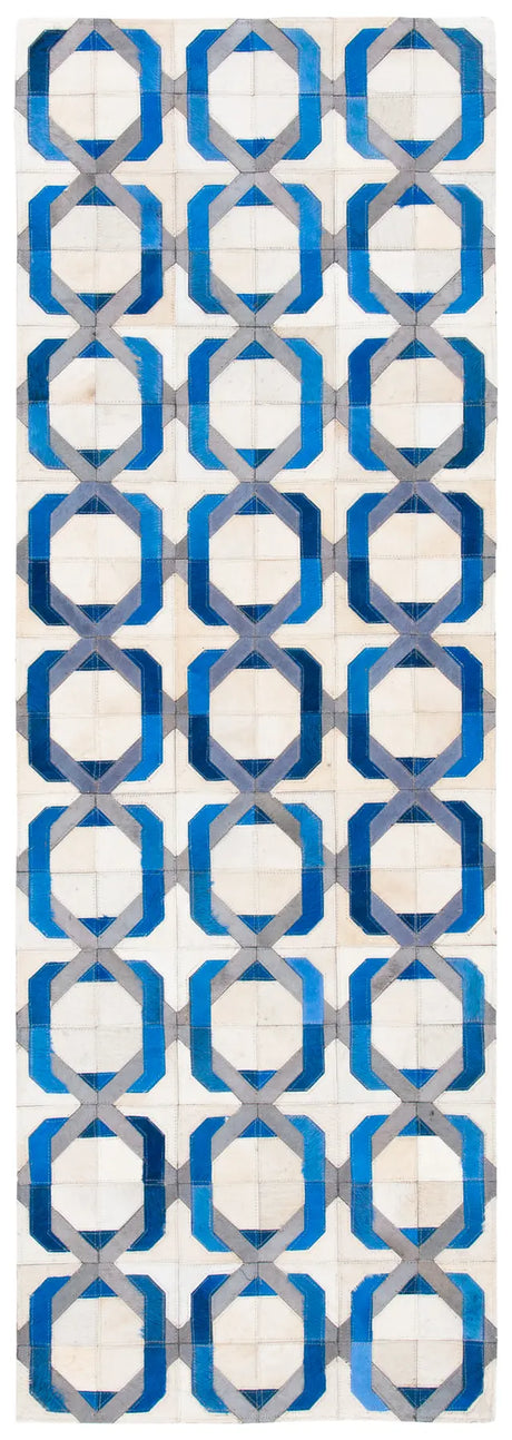 Safavieh Studio Leather 2'-3" x 7'-0" Rug in Ivory / Multi