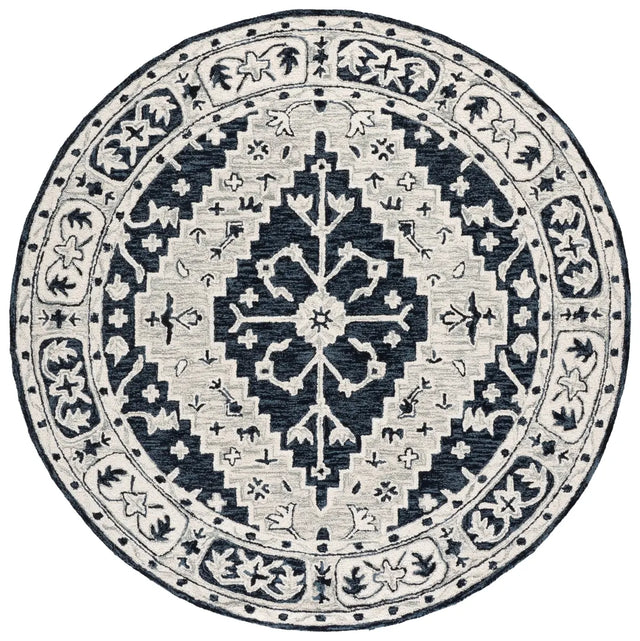 Safavieh Metro 6'-0" x 6'-0" Rug in Navy / Ivory
