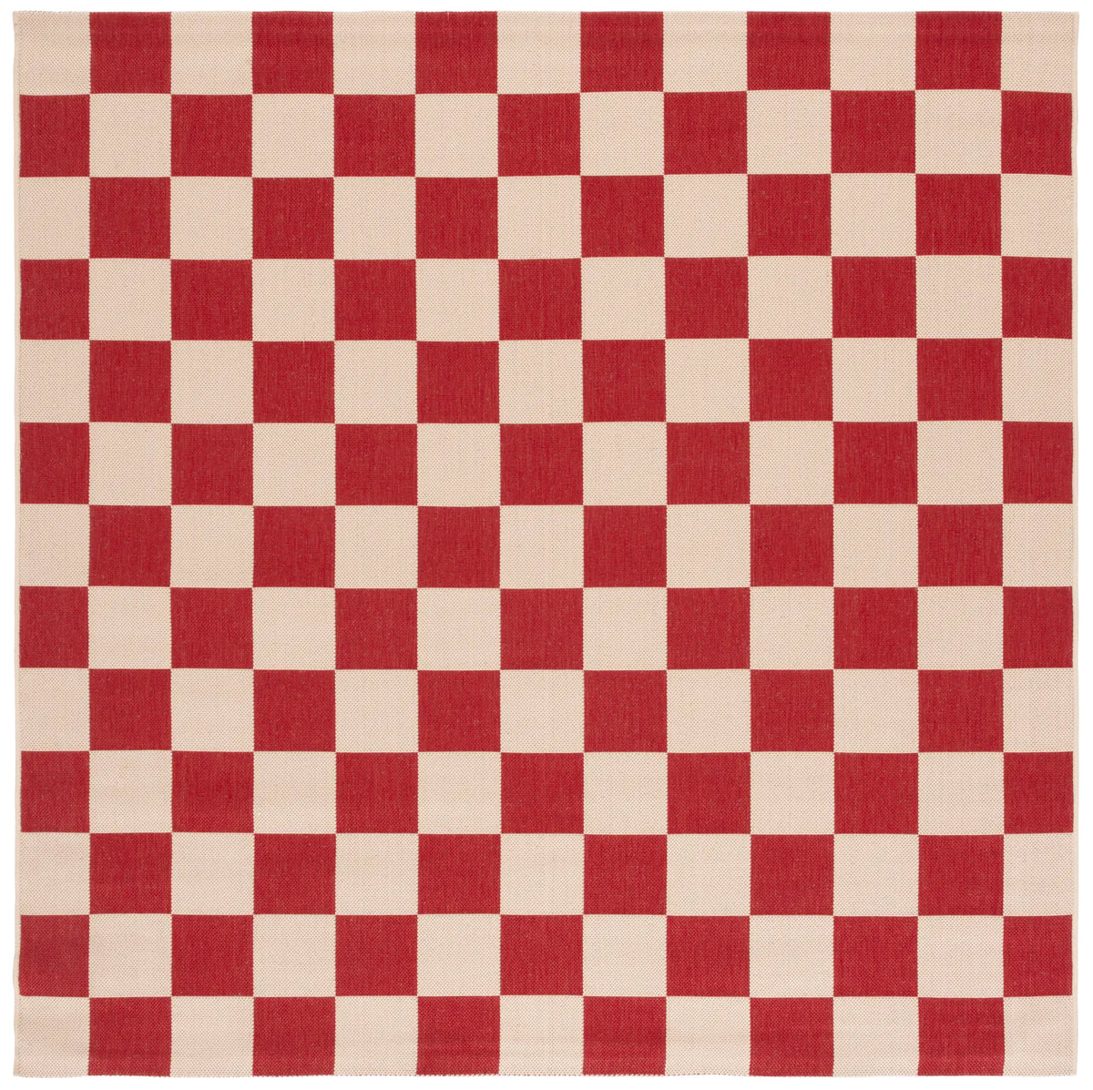 Safavieh Courtyard 6'-7" x 6'-7" Rug in Red / Beige