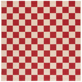 Safavieh Courtyard 6'-7" x 6'-7" Rug in Red / Beige