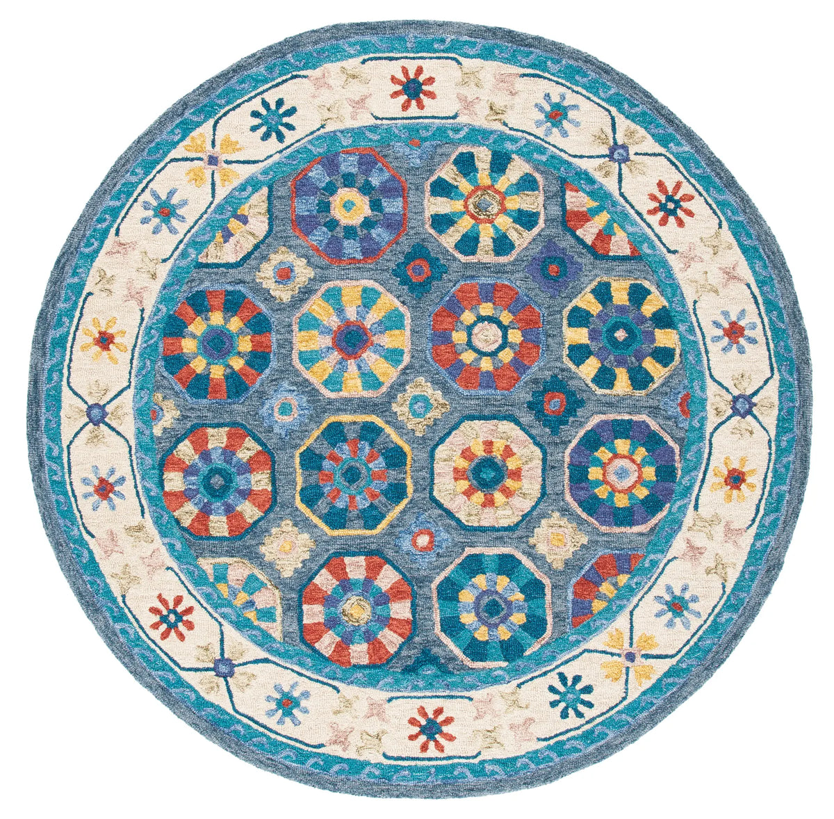 Safavieh Metro 6'-0" x 6'-0" Rug in Blue / Ivory