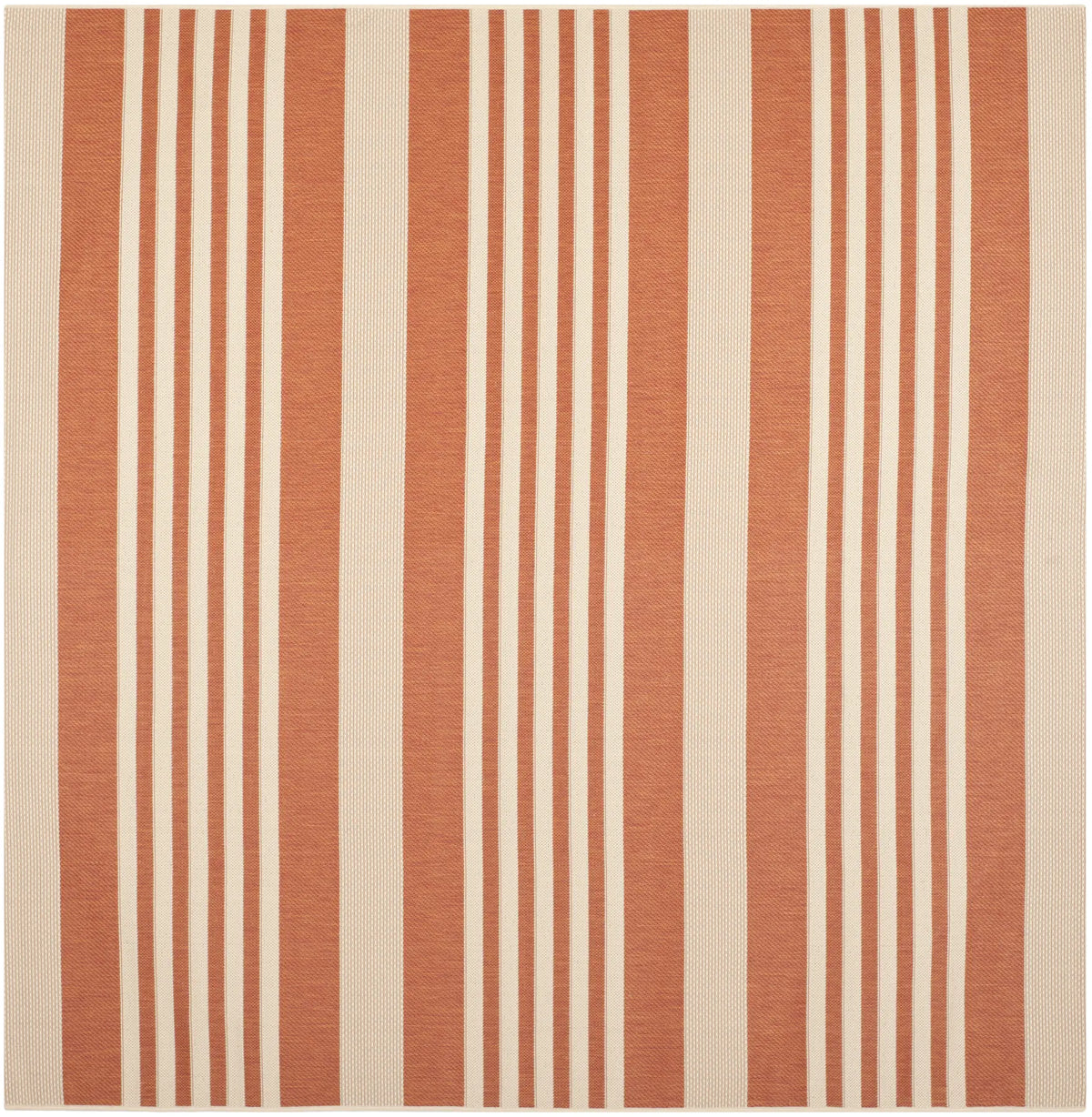 Safavieh Courtyard 7'-10" x 7'-10" Rug in Terracotta / Beige