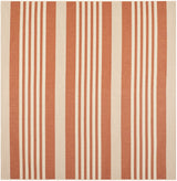Safavieh Courtyard 7'-10" x 7'-10" Rug in Terracotta / Beige