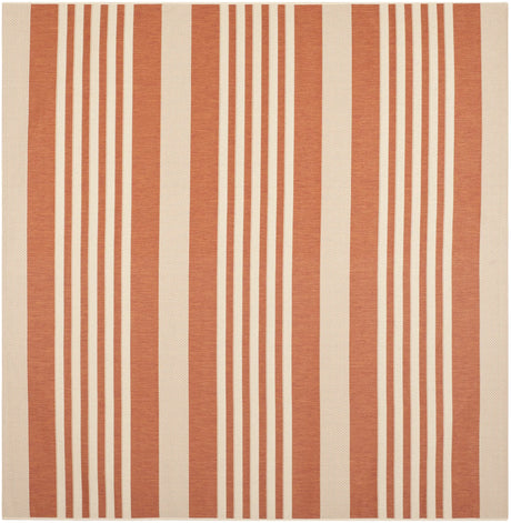 Safavieh Courtyard 7'-10" x 7'-10" Rug in Terracotta / Beige