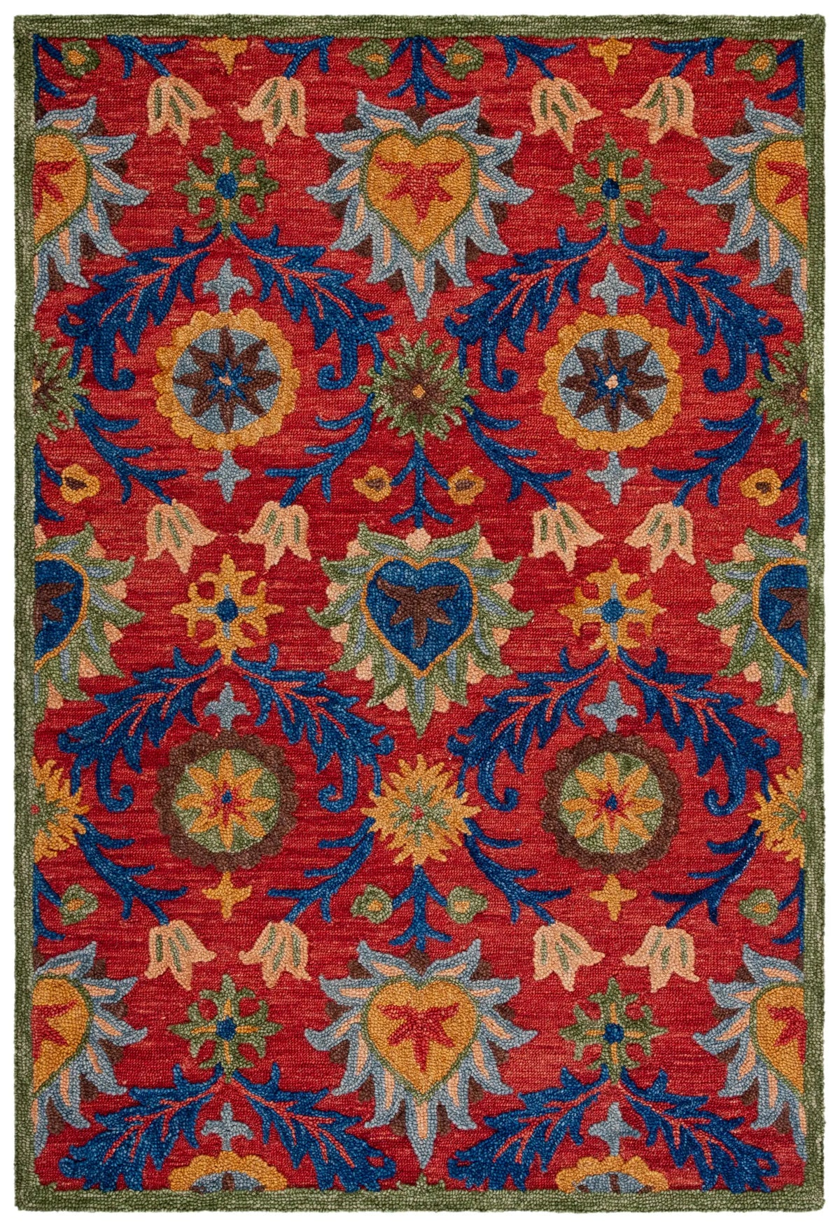 Safavieh Blossom 4'-0" x 6'-0" Rug in Red / Blue
