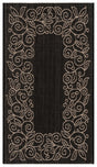 Safavieh Courtyard 2'-0" x 3'-7" Rug in Black / Beige