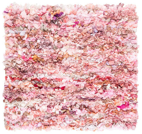 Safavieh Rio Shag 8'-0" x 8'-0" Rug in Ivory / Pink