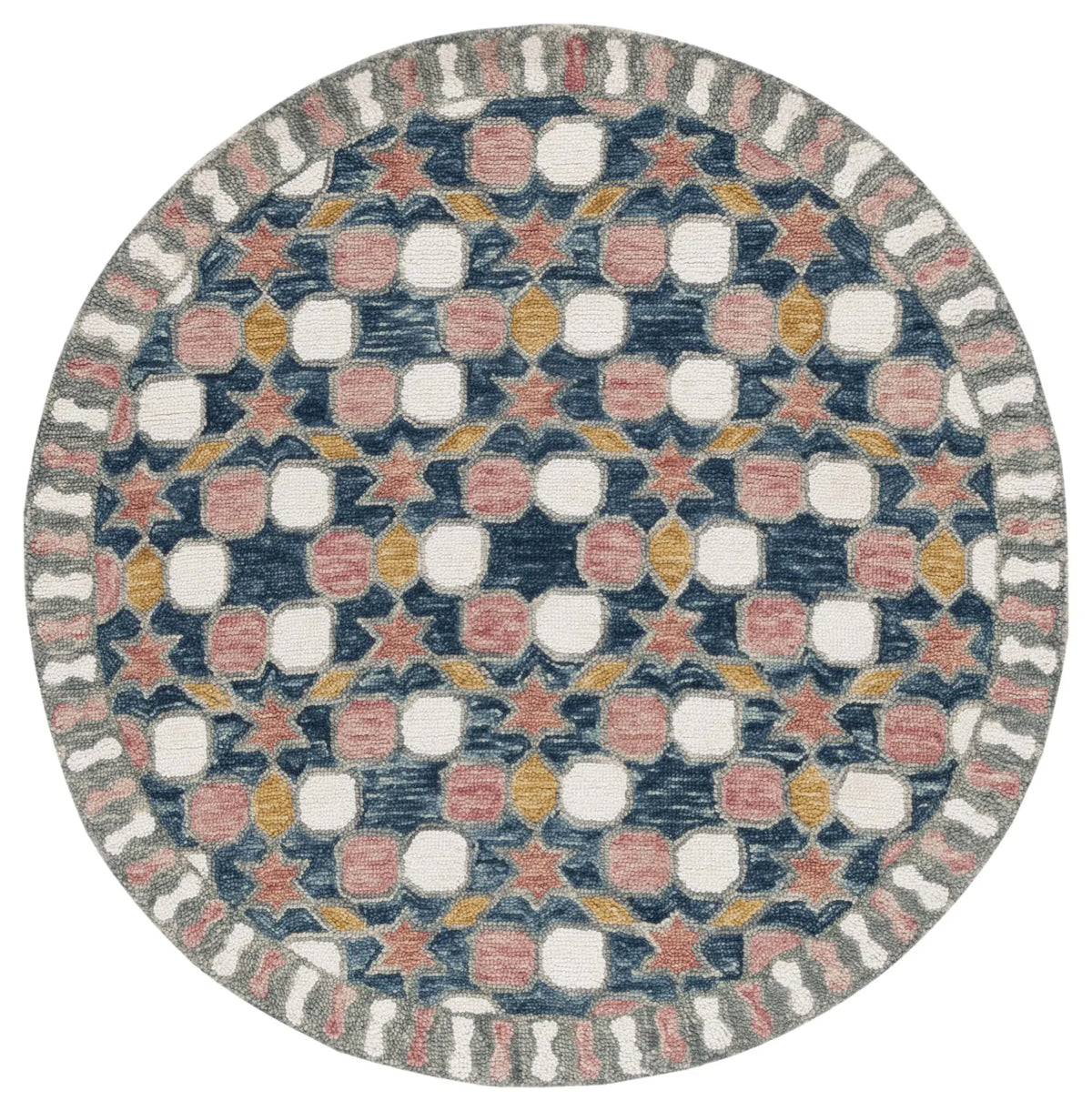 Safavieh Aspen 5'-0" x 5'-0" Rug in Grey / Pink