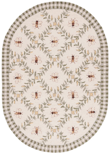 Safavieh Chelsea 4'-6" x 6'-6" Rug in Ivory / Green