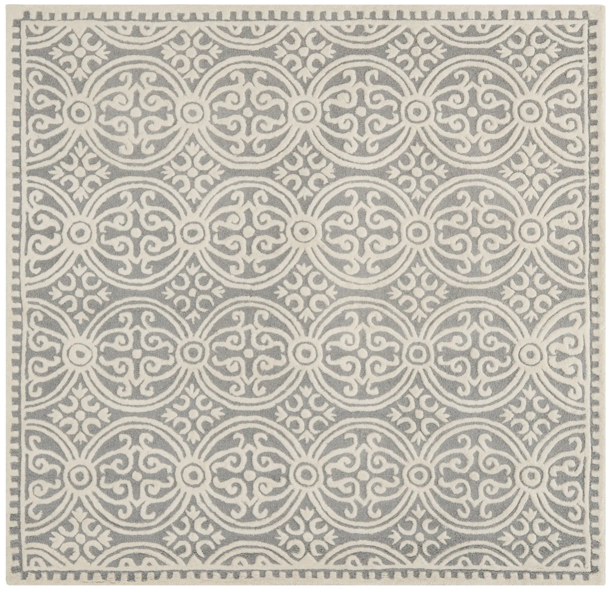 Safavieh Cambridge 6'-0" x 6'-0" Rug in Silver / Ivory