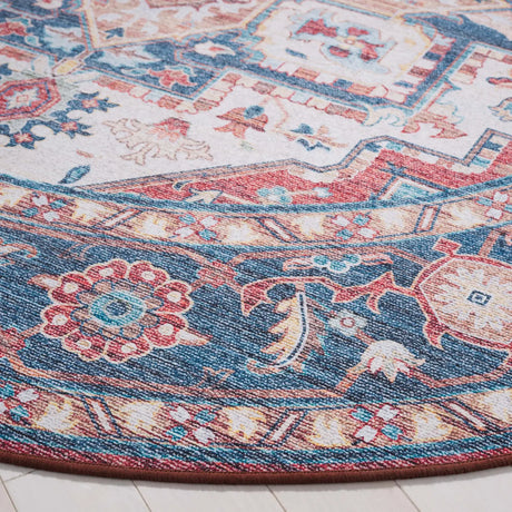 Safavieh Tucson 6'-0" x 6'-0" Rug in Rust / Blue