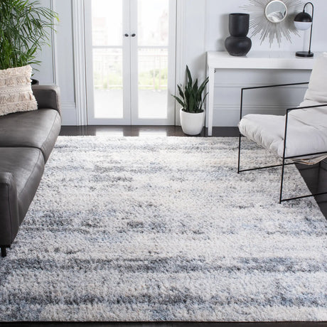 Safavieh Berber Shag 200 10'-0" x 14'-0" Rug in Ivory / Charcoal