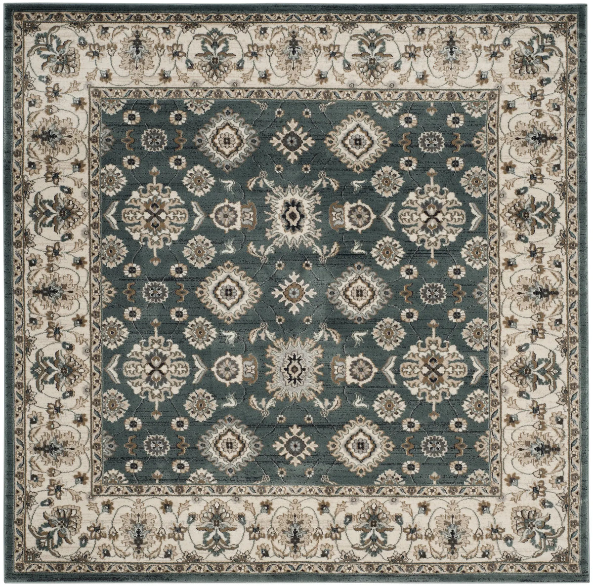 Safavieh Lyndhurst 7'-0" x 7'-0" Rug in Teal / Cream