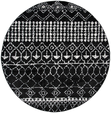 Safavieh Tulum 10'-0" x 10'-0" Rug in Black / Ivory