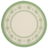 Safavieh Courtyard 5'-3" x 5'-3" Rug in Natural / Olive