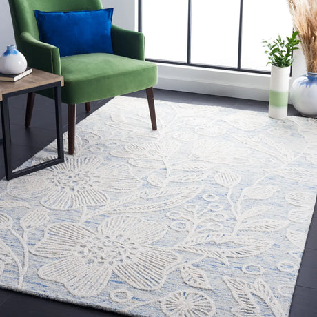 Safavieh Jardin 4'-0" x 6'-0" Rug in Blue / Ivory
