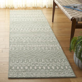 Safavieh Micro-Loop 2'-3" x 9'-0" Rug in Sage / Ivory