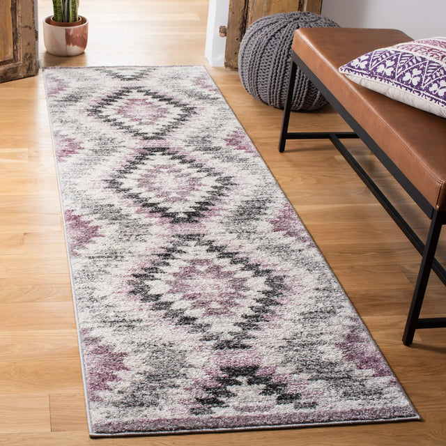 Safavieh Adirondack 2'-6" x 8'-0" Rug in Plum / Ivory