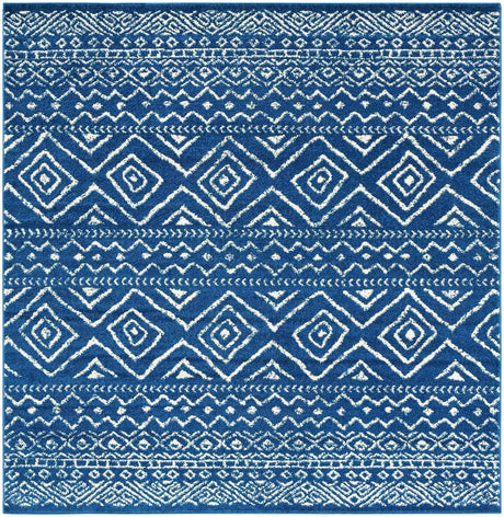 Safavieh Tulum 6'-7" x 6'-7" Rug in Navy / Ivory