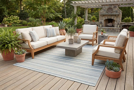 Dynamic Rugs Newport 96005 Ivory / Blue Rugs - Room