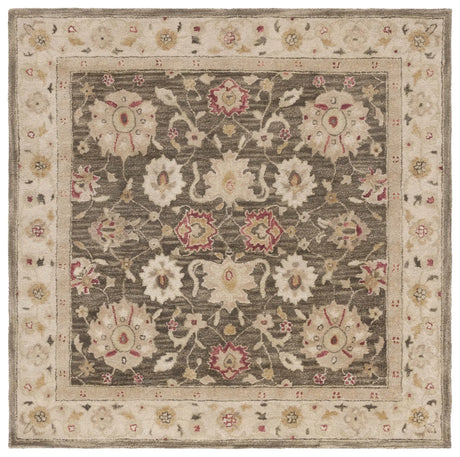 Safavieh Antiquity 6'-0" x 6'-0" Rug in Olive Grey / Beige