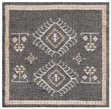 Safavieh Kilim 7'-0" x 7'-0" Rug in Black / Ivory