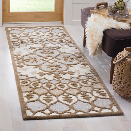 Safavieh Bellagio 2'-3" x 7'-0" Rug in Ivory / Dark Beig