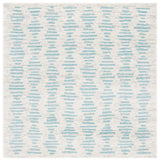 Safavieh Tulum 6'-7" x 6'-7" Rug in Ivory / Turquoise