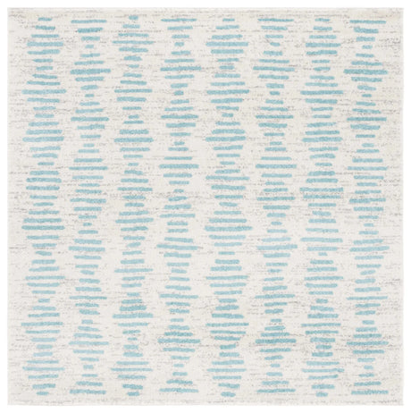 Safavieh Tulum 6'-7" x 6'-7" Rug in Ivory / Turquoise