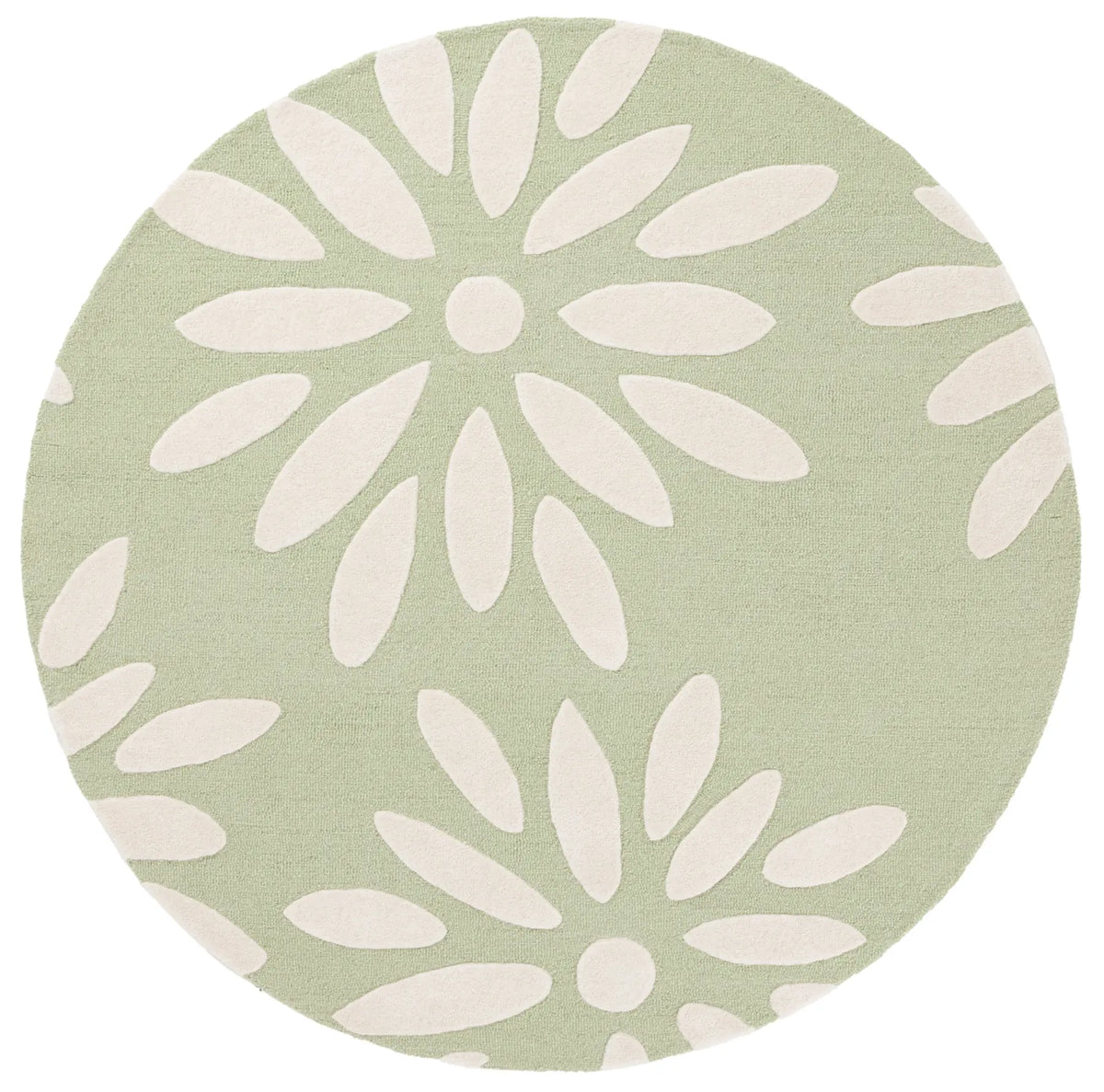 Safavieh Safavieh Kids 5'-0" x 5'-0" Rug in Sage / Ivory