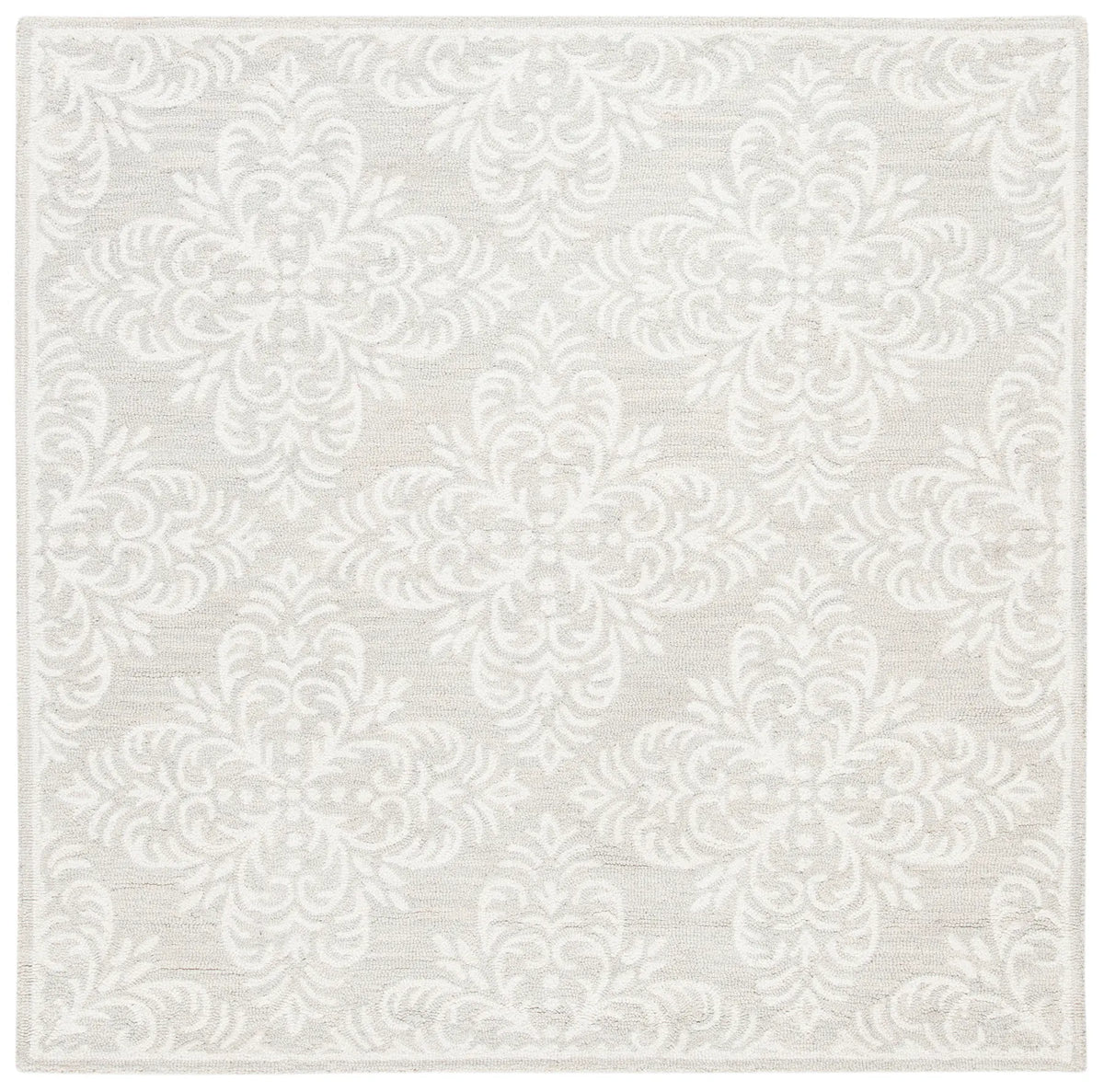 Safavieh Micro-Loop 5'-0" x 5'-0" Rug in Silver / Ivory