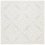 Safavieh Micro-Loop 5'-0" x 5'-0" Rug in Silver / Ivory