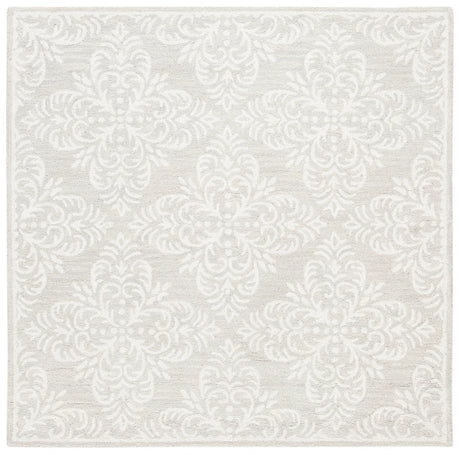 Safavieh Micro-Loop 5'-0" x 5'-0" Rug in Silver / Ivory
