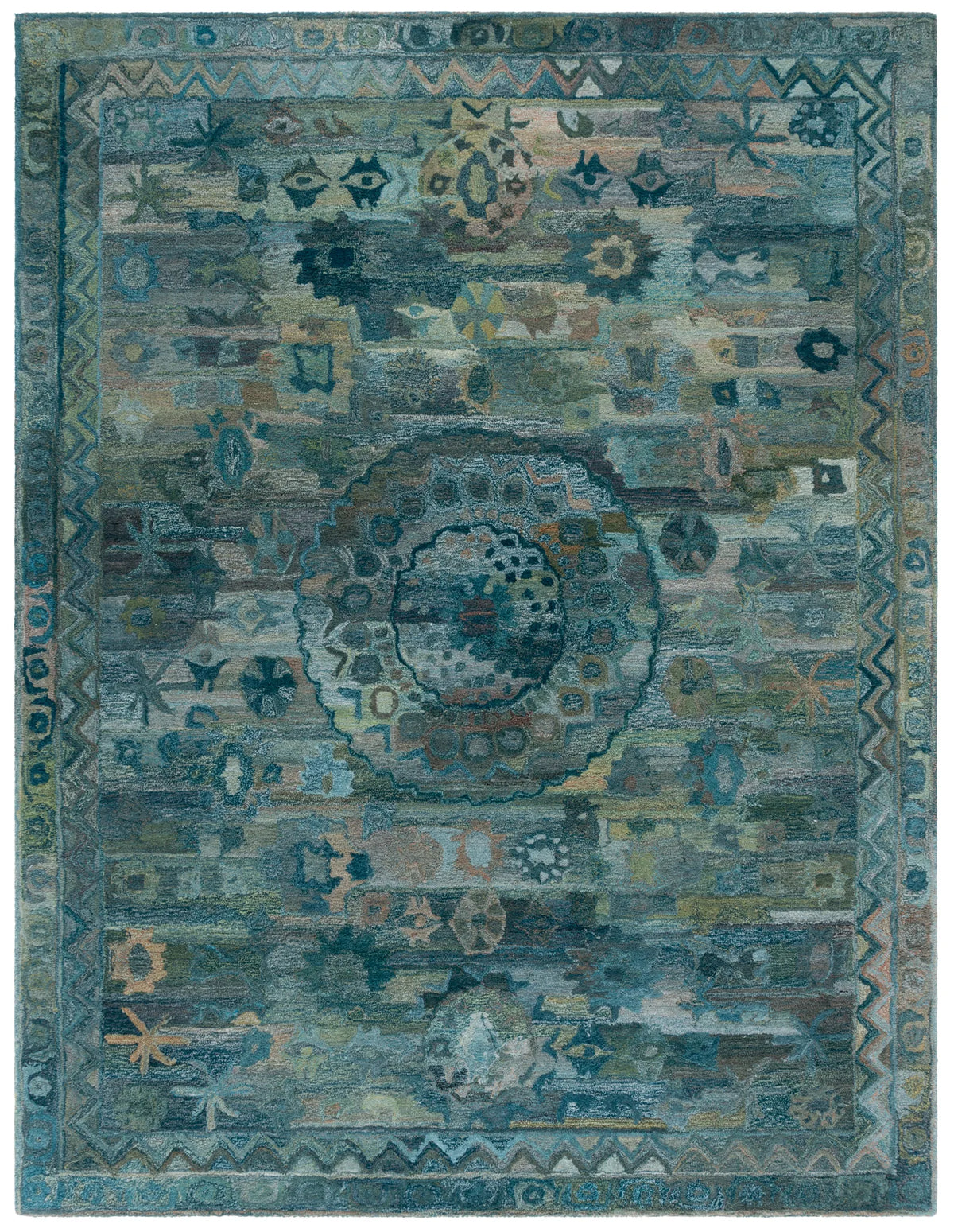 Safavieh Anatolia 10'-0" x 14'-0" Rug in Aqua / Green