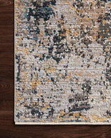 Loloi Leigh Lei-04 Silver/Multi Rugs - corner on wood