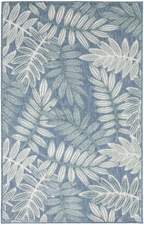 Nourison Aloha ALH18 Machine Made Blue Rug