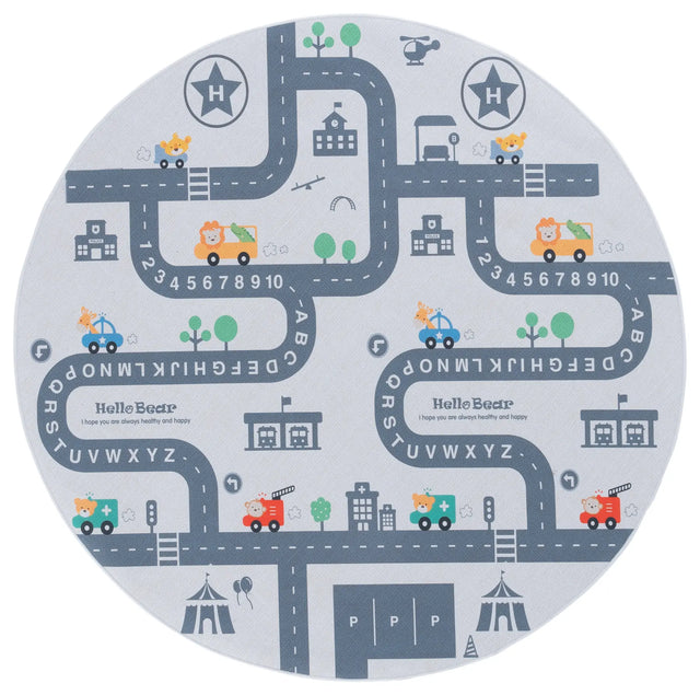Safavieh Tacoma Kids 100 5'-0" x 5'-0" Rug in Ivory / Grey
