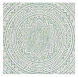 Safavieh Courtyard 6'-7" x 6'-7" Rug in Ivory / Green