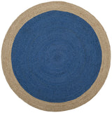 Safavieh Natural Fiber 5'-0" x 5'-0" Rug in Royal Blue / Natural