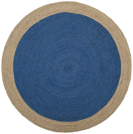 Safavieh Natural Fiber 5'-0" x 5'-0" Rug in Royal Blue / Natural