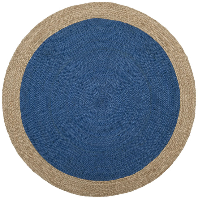 Safavieh Natural Fiber 5'-0" x 5'-0" Rug in Royal Blue / Natural